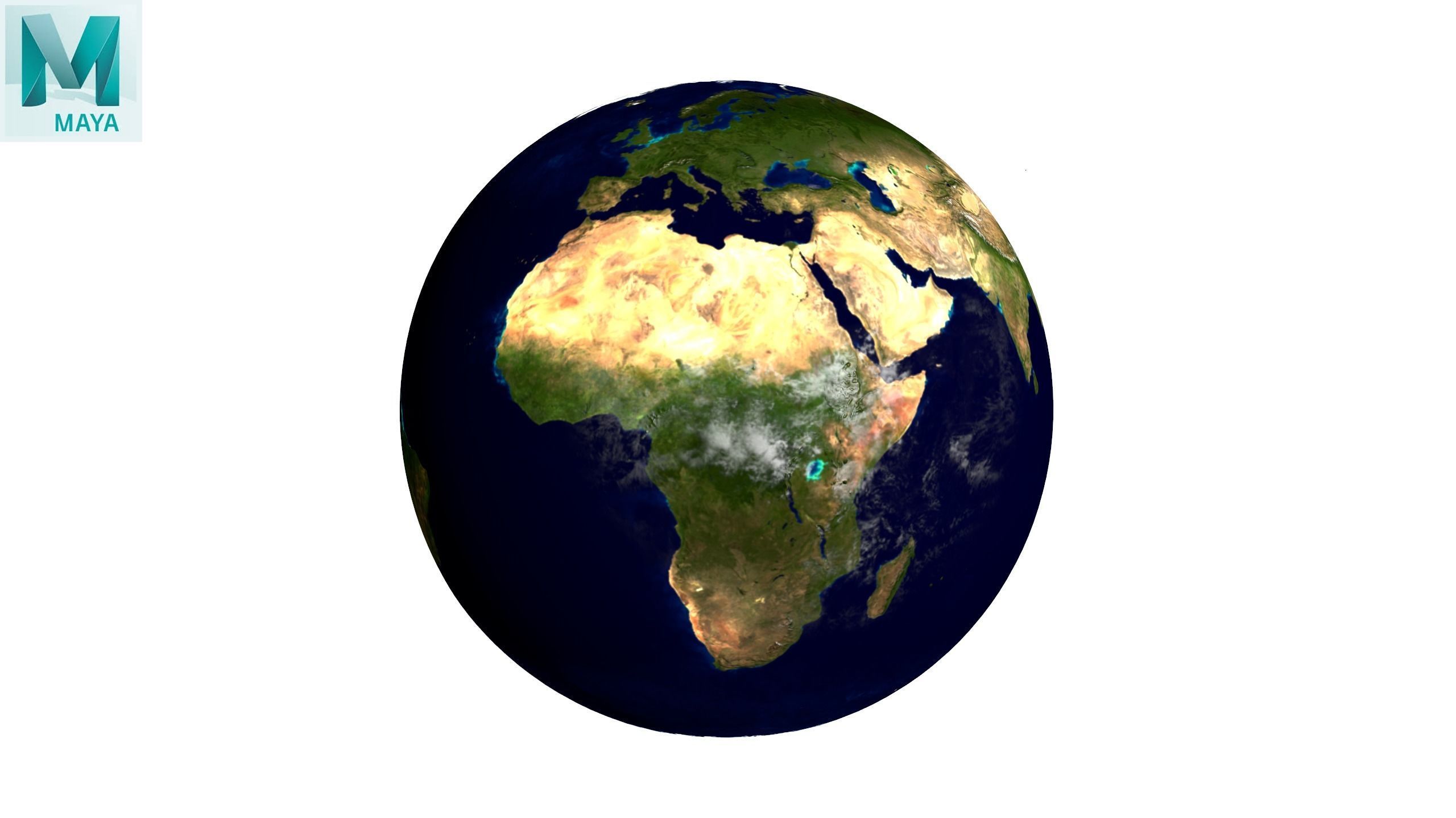 Earth Low-poly 3D model_23