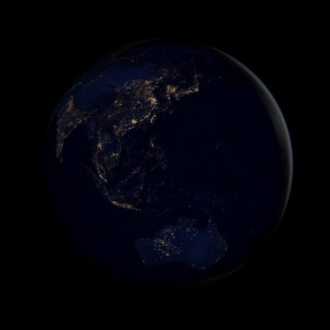 Earth Low-poly 3D model_12