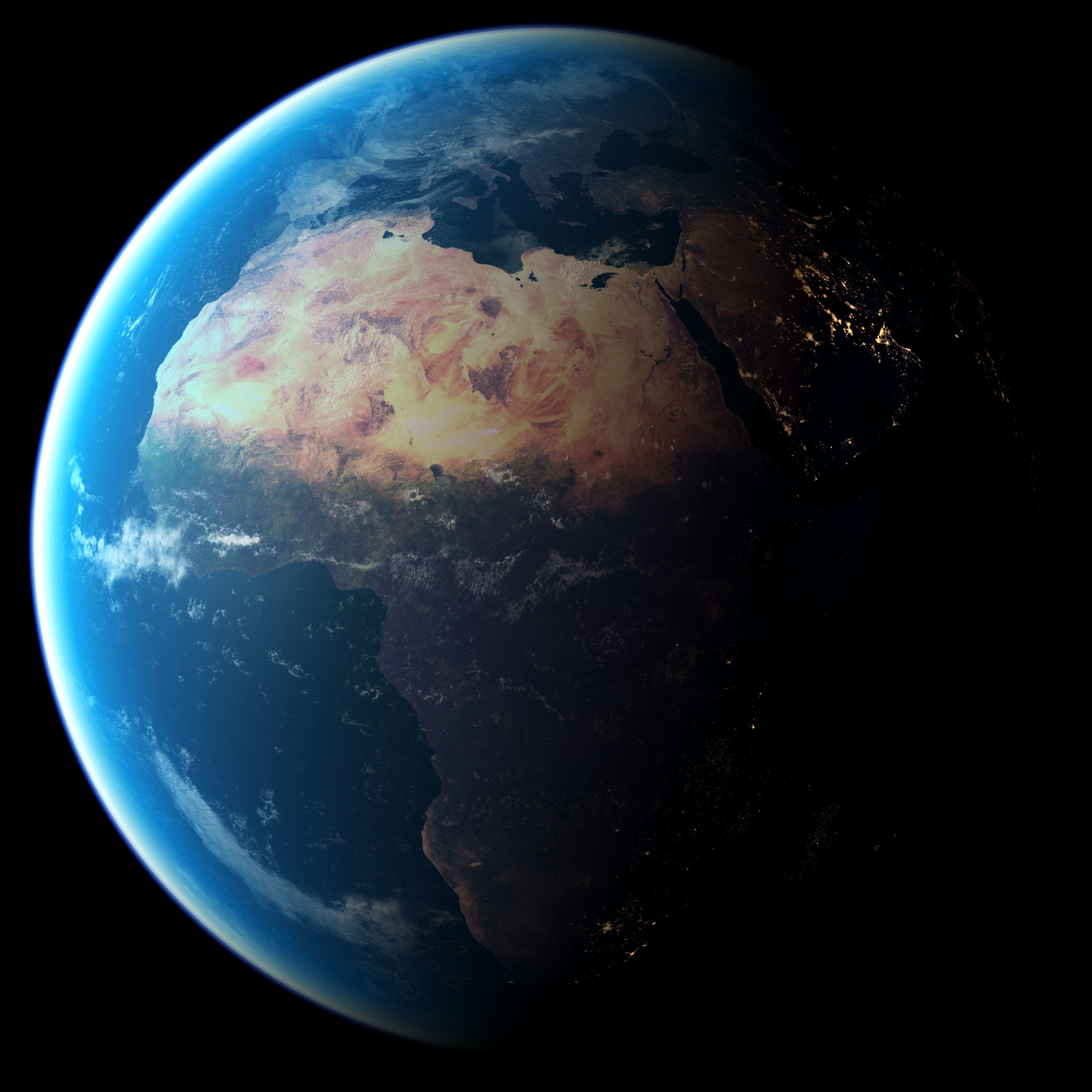 Earth Low-poly 3D model_1