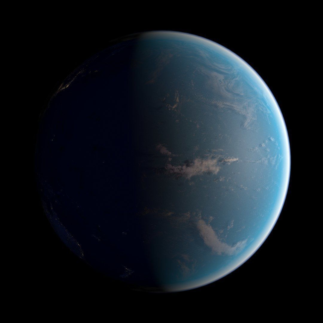 Earth Low-poly 3D model_10