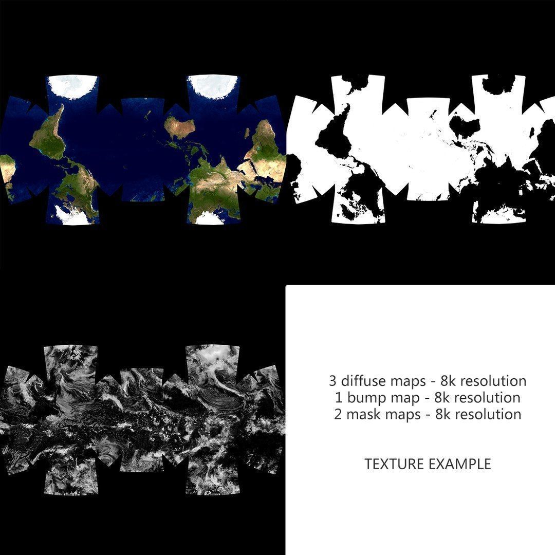 Earth Low-poly 3D model_19