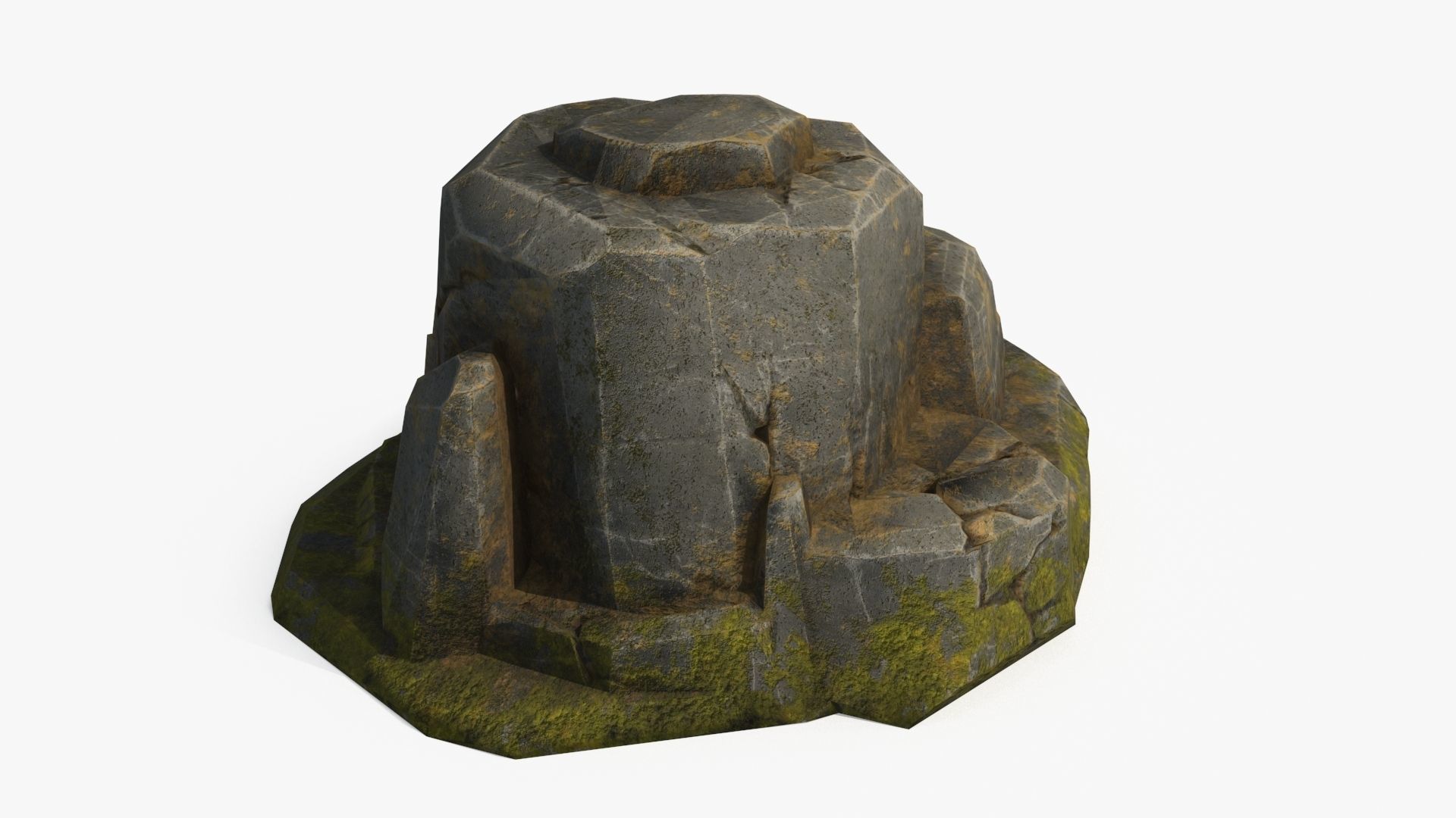 Stone v2 Low-poly 3D model_5