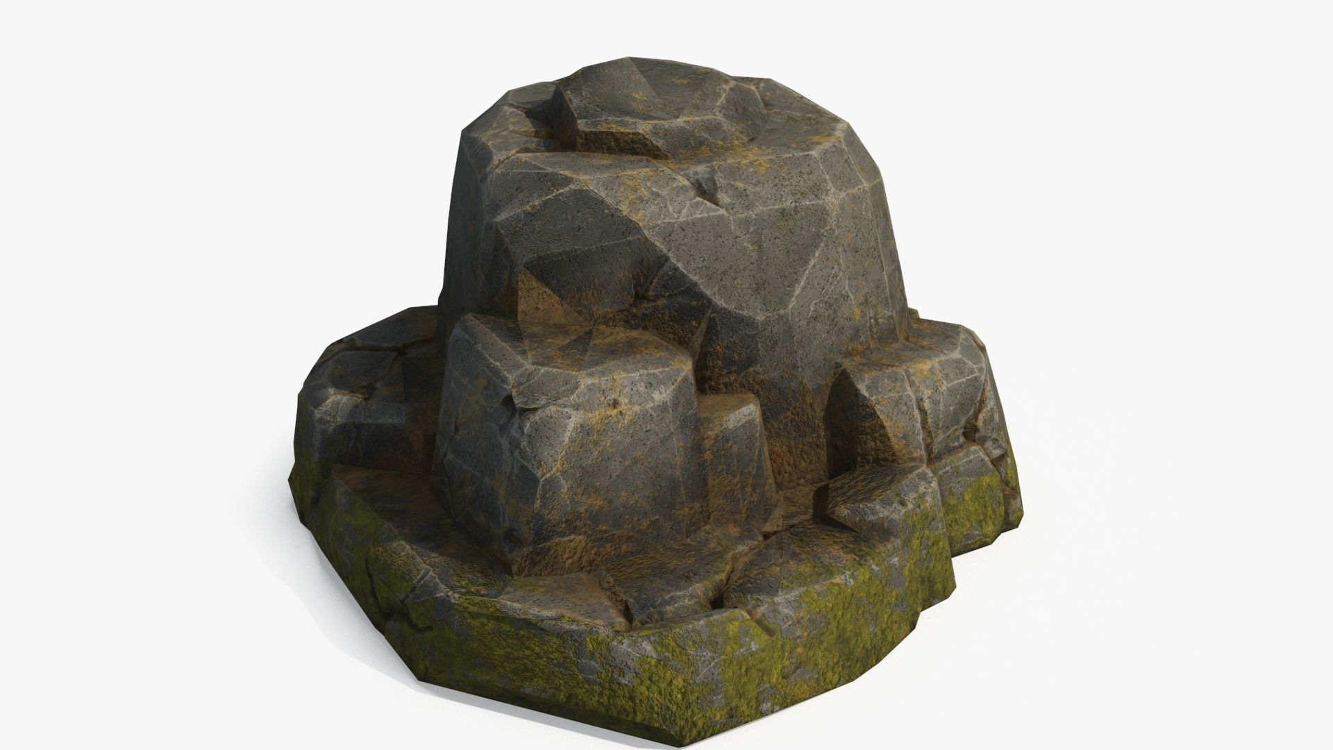 Stone v2 Low-poly 3D model_10