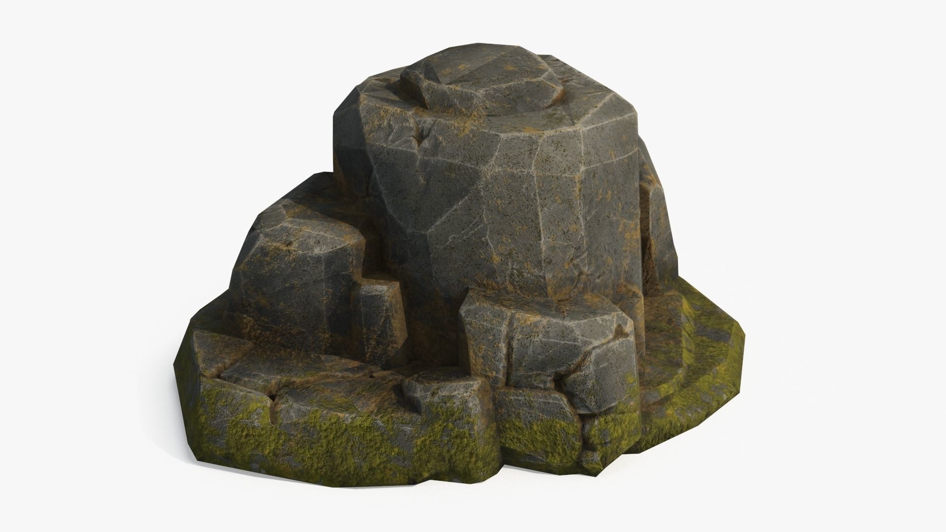 Stone v2 Low-poly 3D model_9