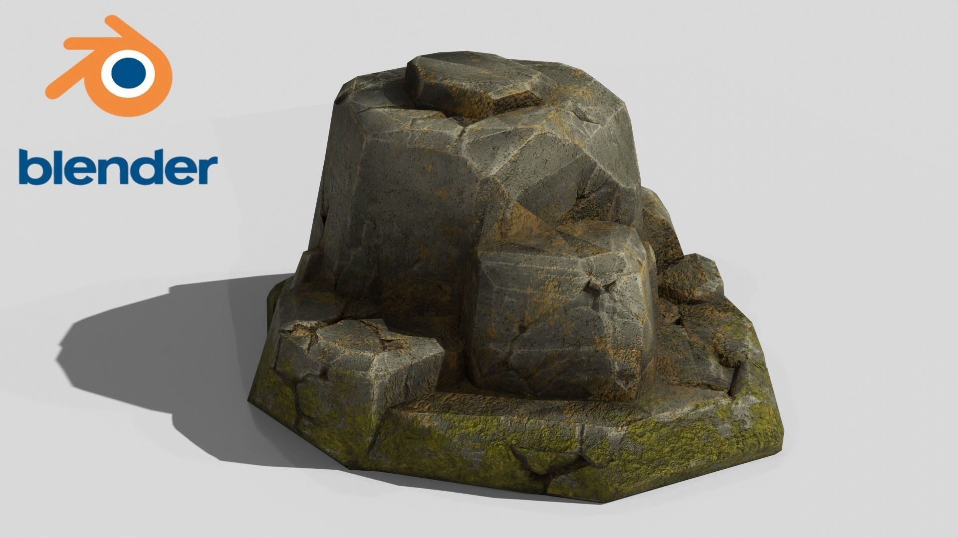 Stone v2 Low-poly 3D model_3
