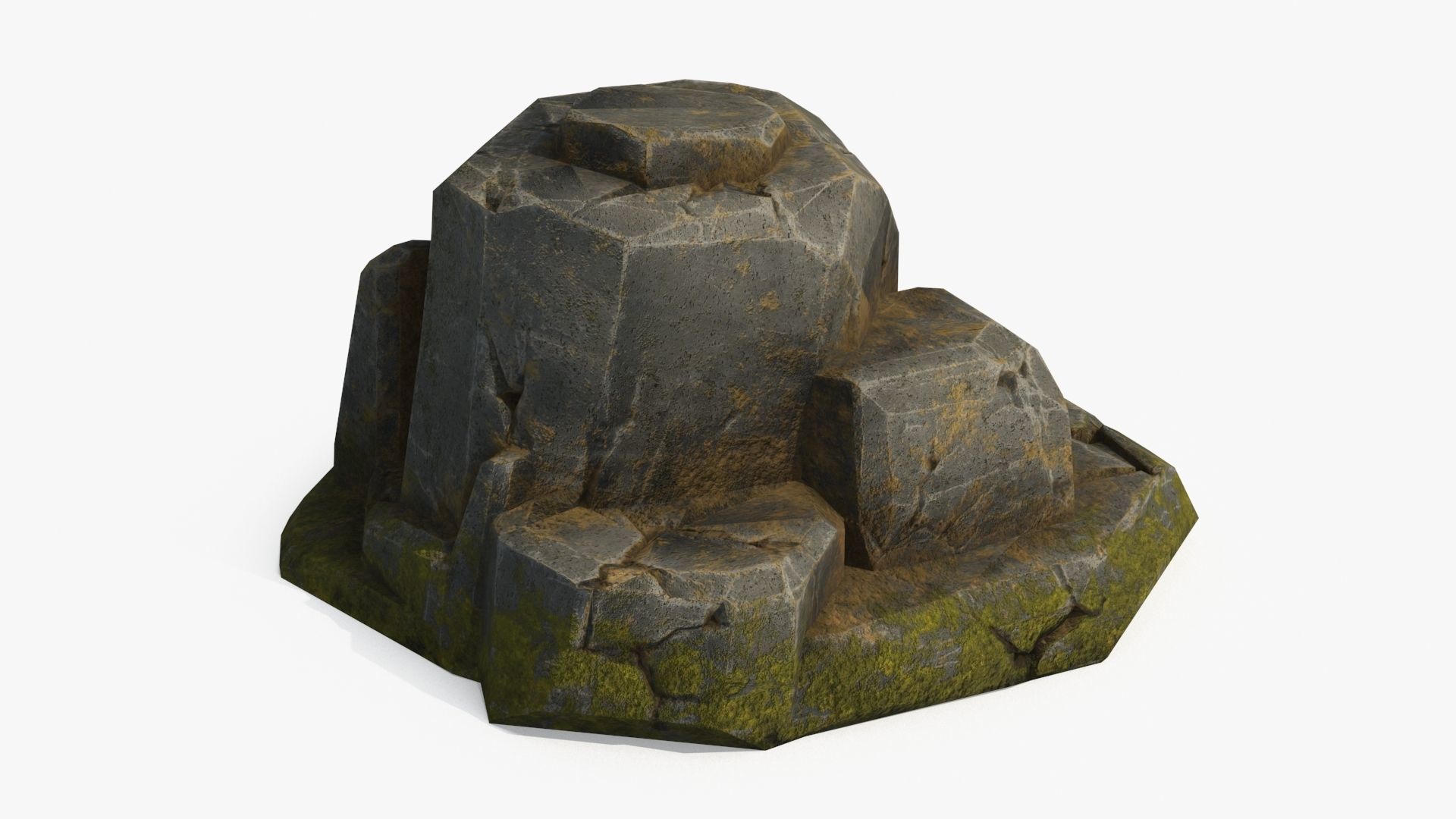 Stone v2 Low-poly 3D model_4