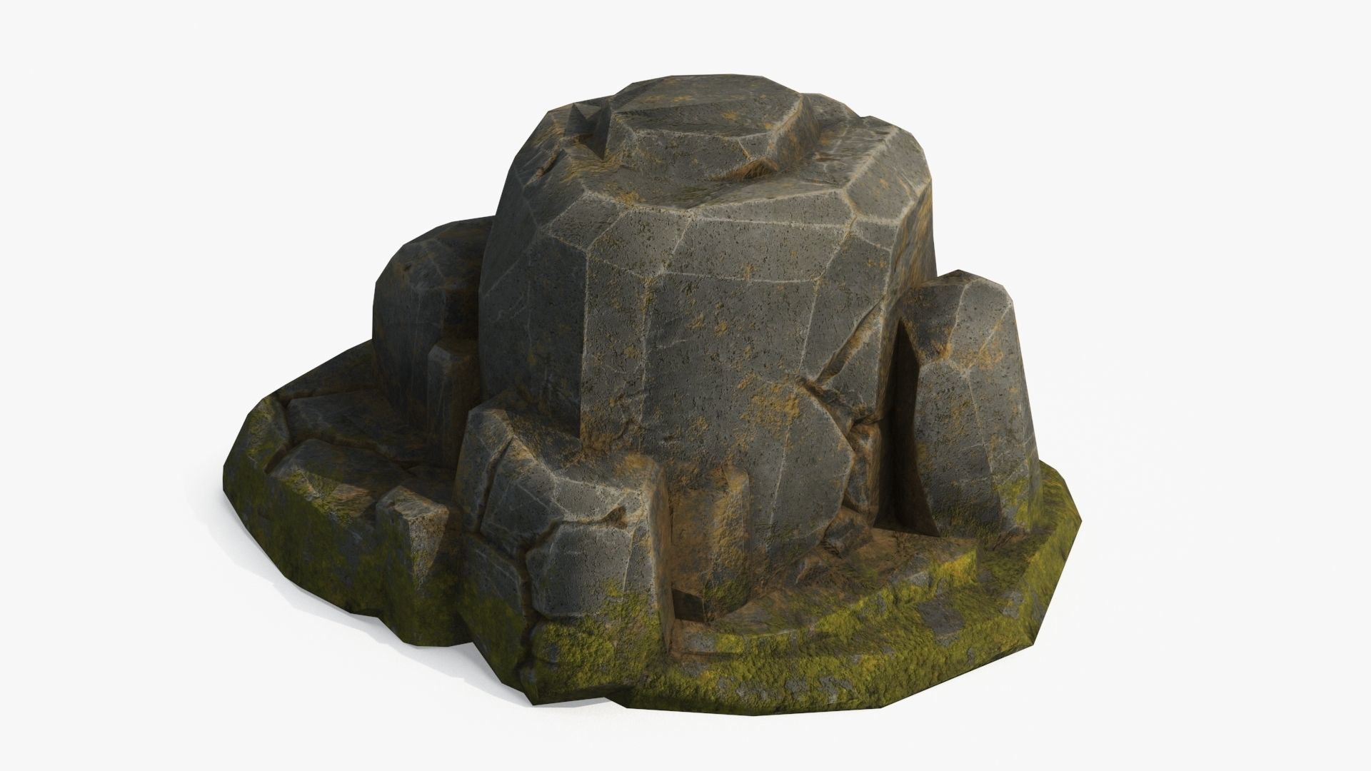 Stone v2 Low-poly 3D model_8