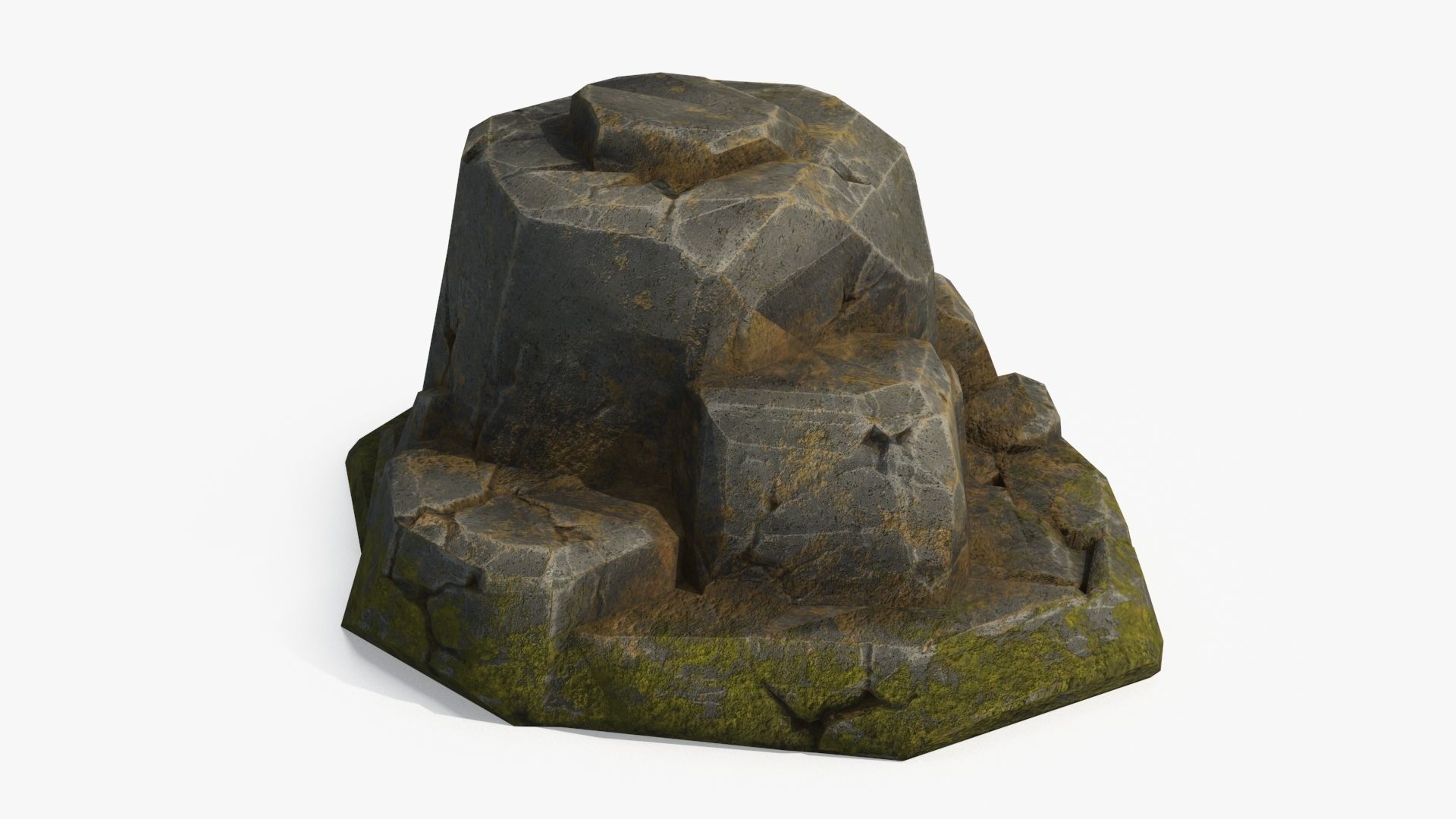 Stone v2 Low-poly 3D model_2