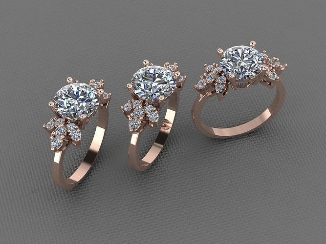 Solitaire Ring 3D print model