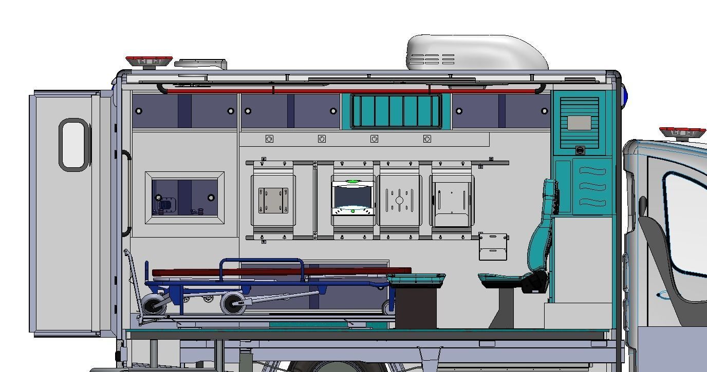 Ambulance Box Type 3D CAD 3D model_8