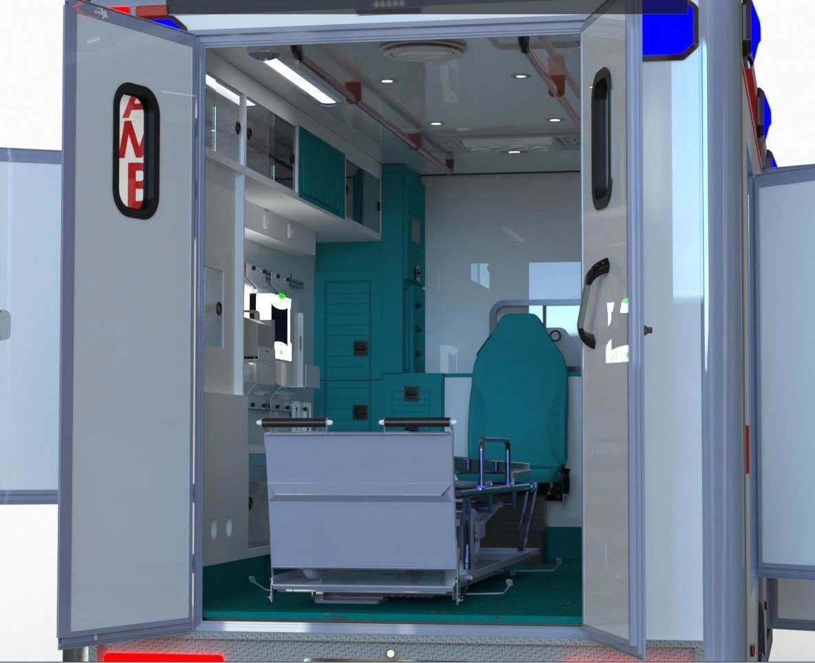 Ambulance Box Type 3D CAD 3D model_6