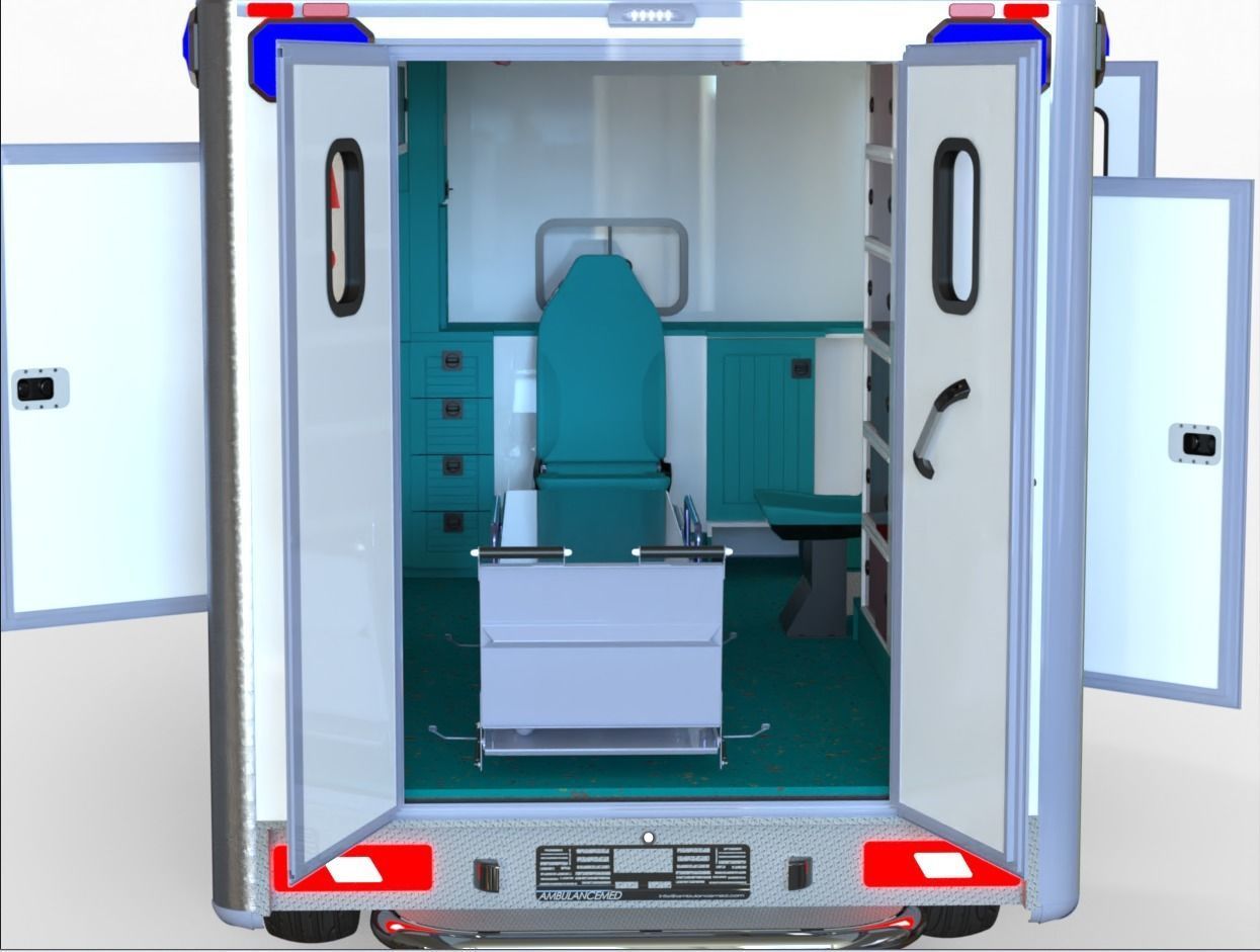 Ambulance Box Type 3D CAD 3D model_5