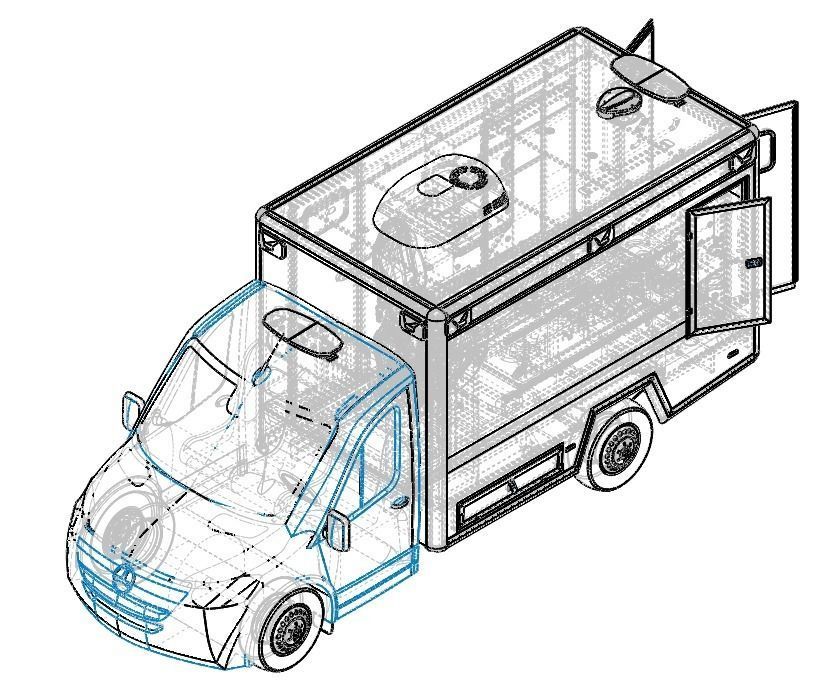 Ambulance Box Type 3D CAD 3D model_3