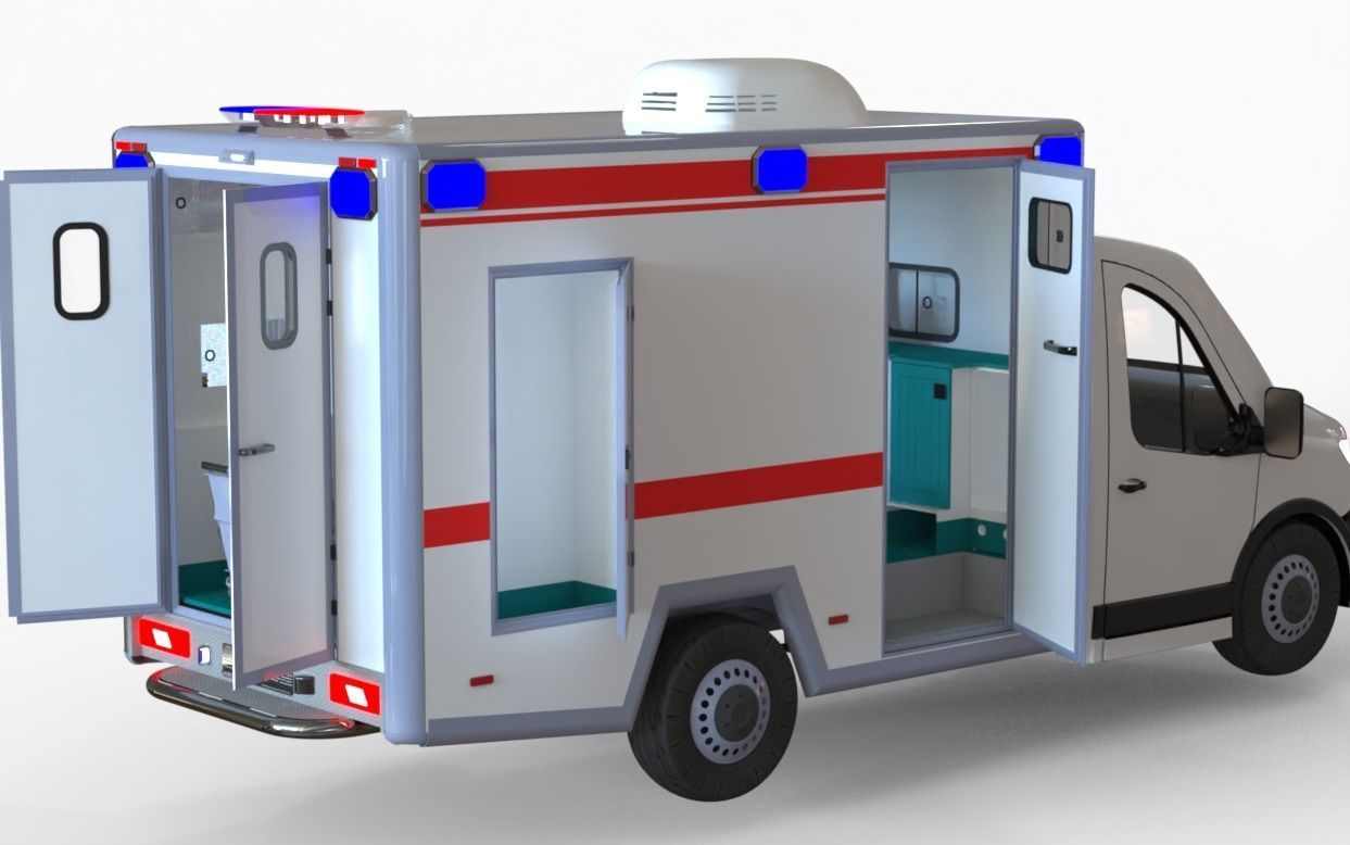 Ambulance Box Type 3D CAD 3D model_2