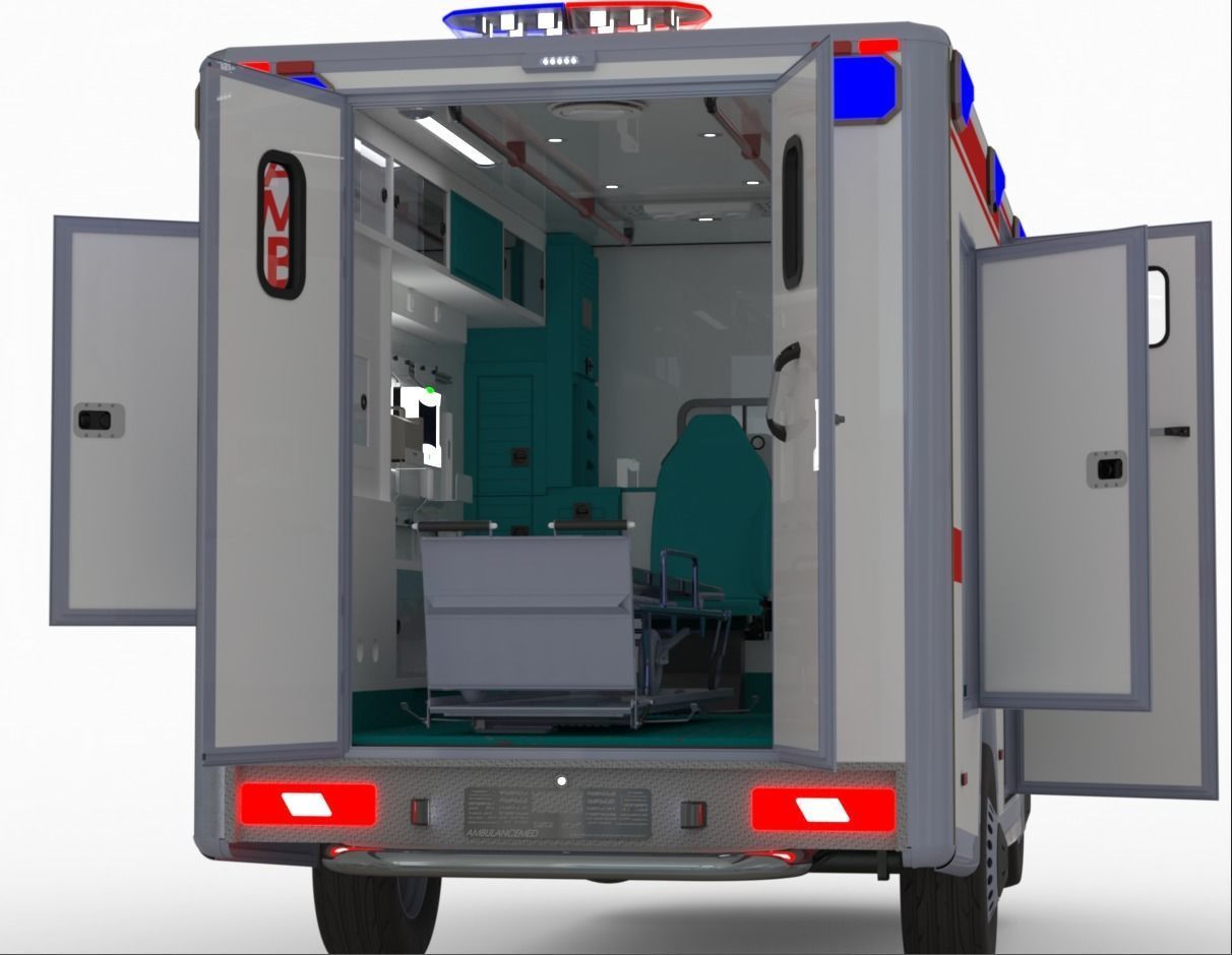 Ambulance Box Type 3D CAD 3D model_7