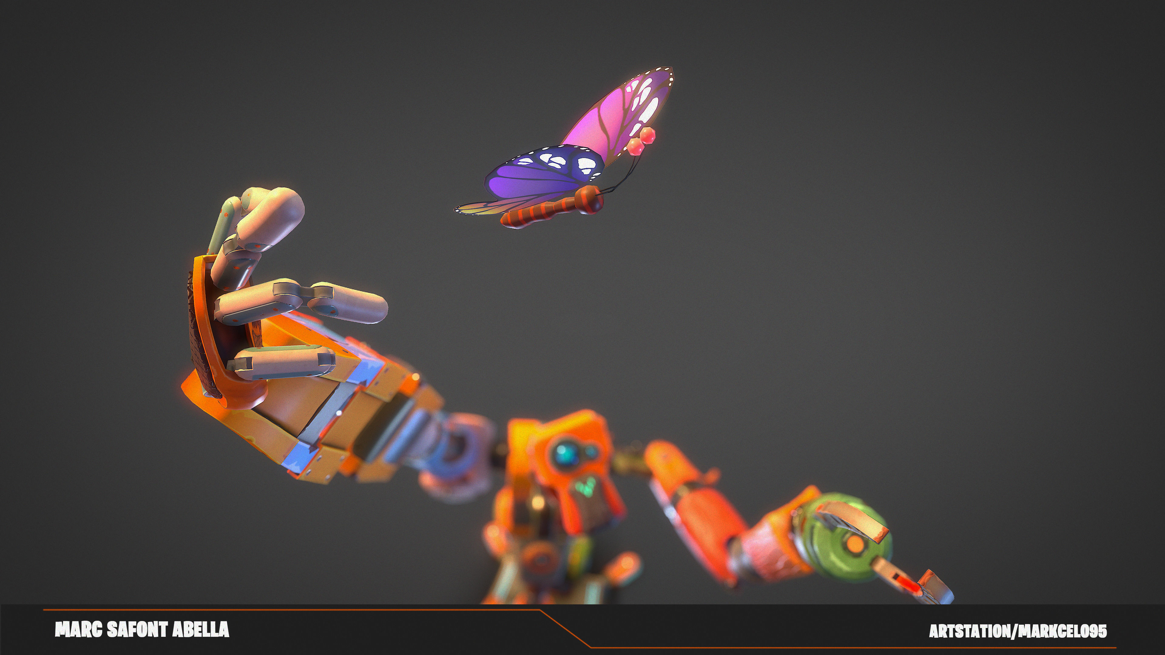 Stylized Sci Fi Factory Robot  5 Assets  One Procedural Texture Low-poly 3D model_2