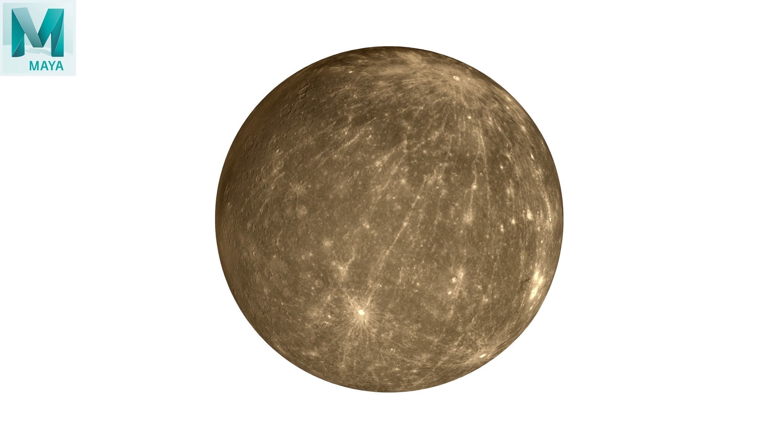 Mercury Low-poly 3D model_27