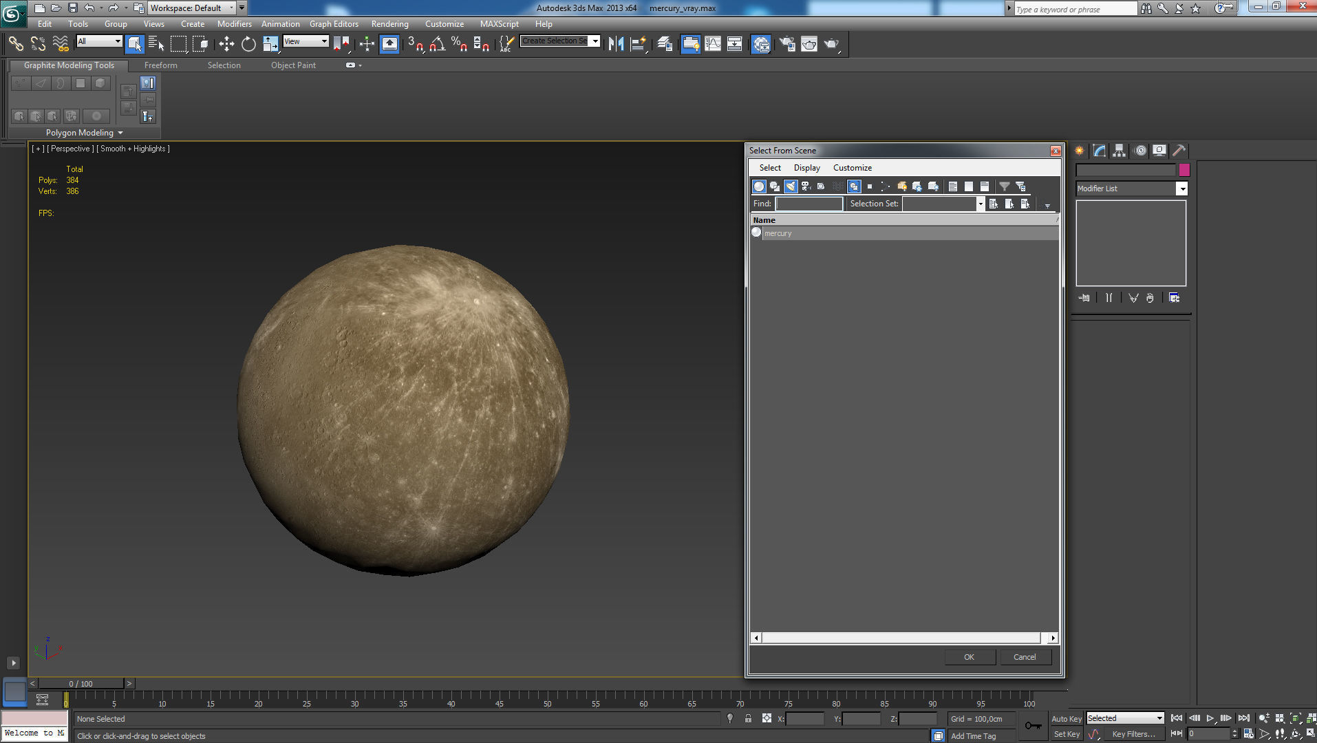Mercury Low-poly 3D model_22