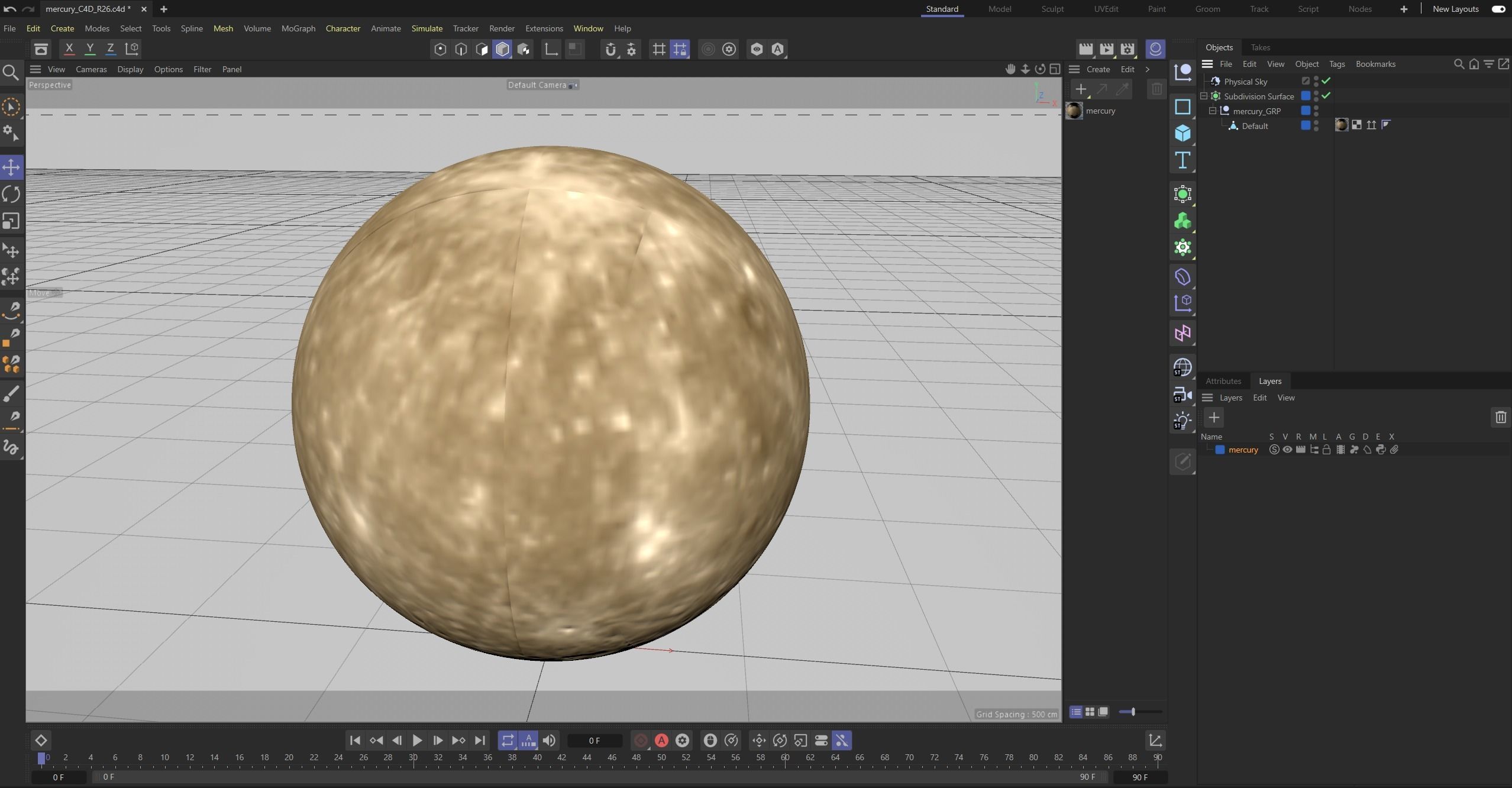 Mercury Low-poly 3D model_30