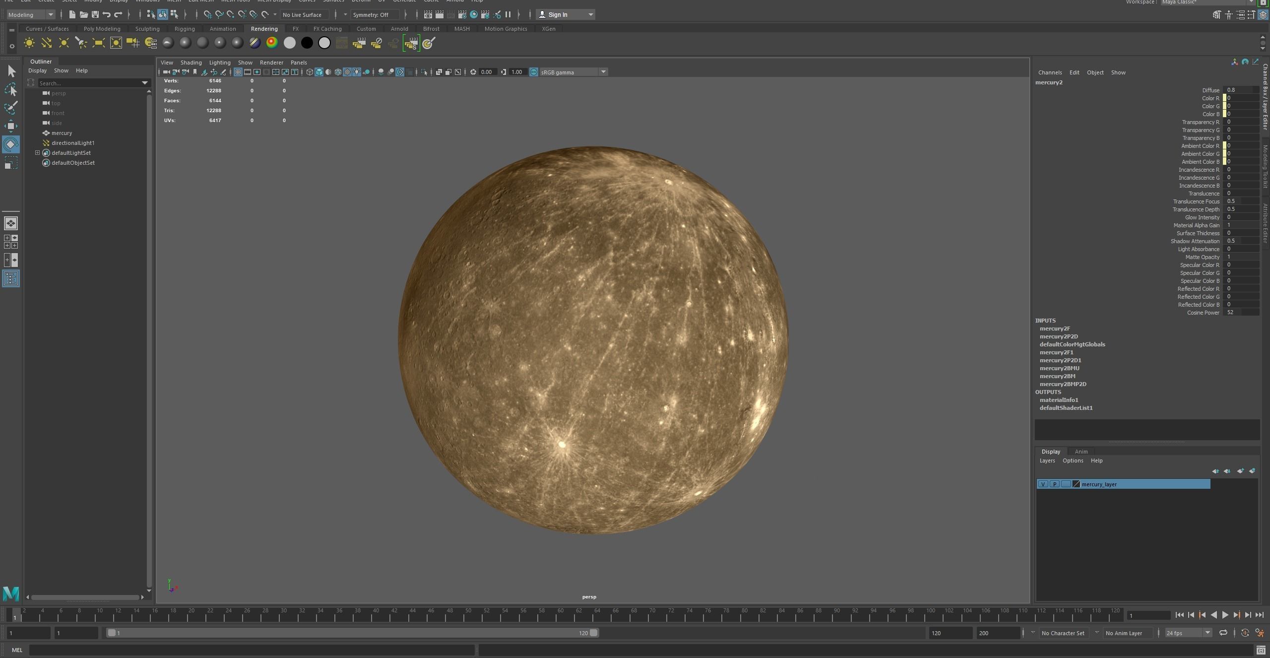 Mercury Low-poly 3D model_28