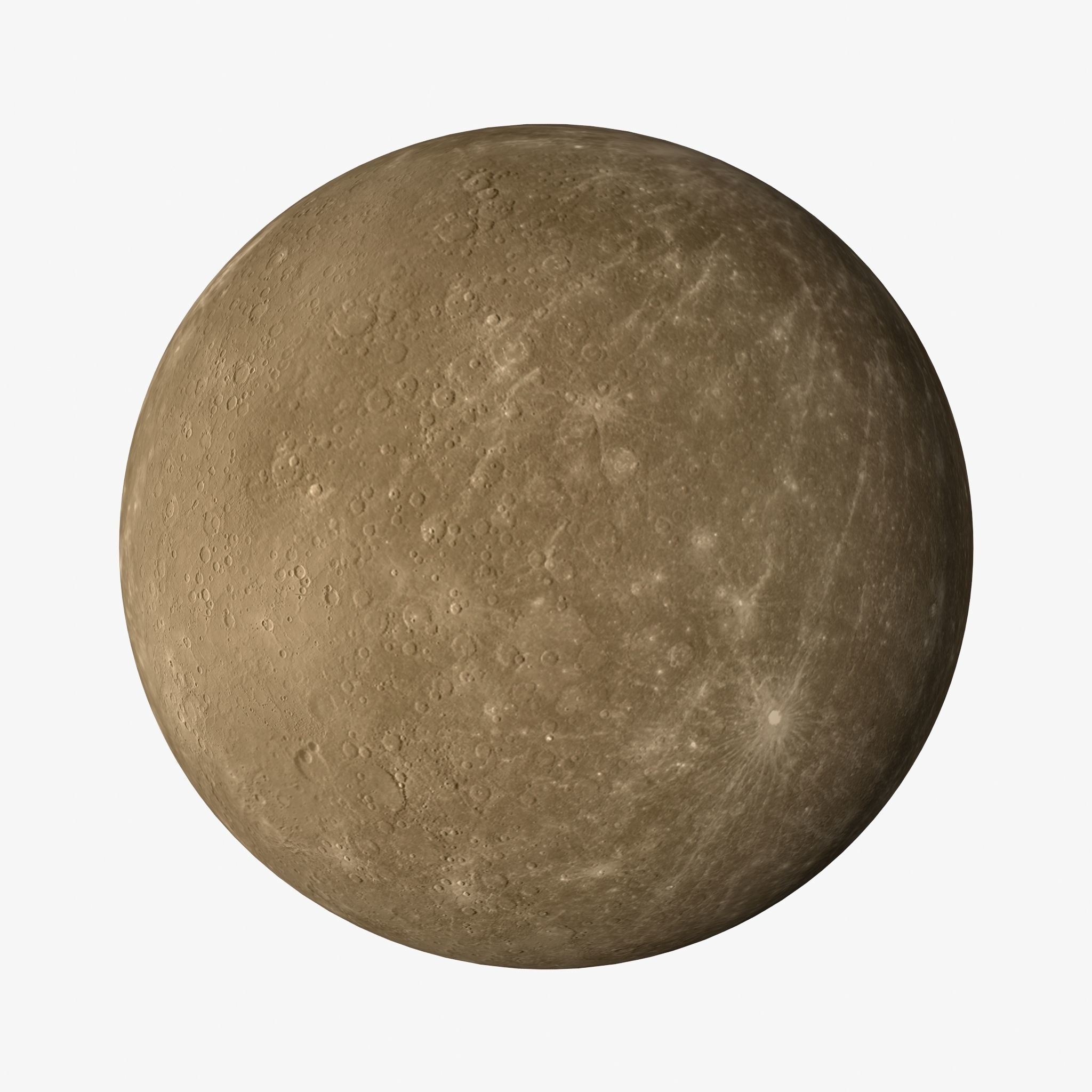Mercury Low-poly 3D model_6