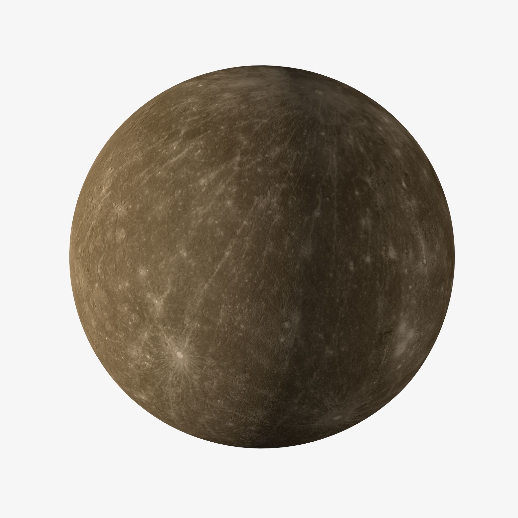 Mercury Low-poly 3D model_3