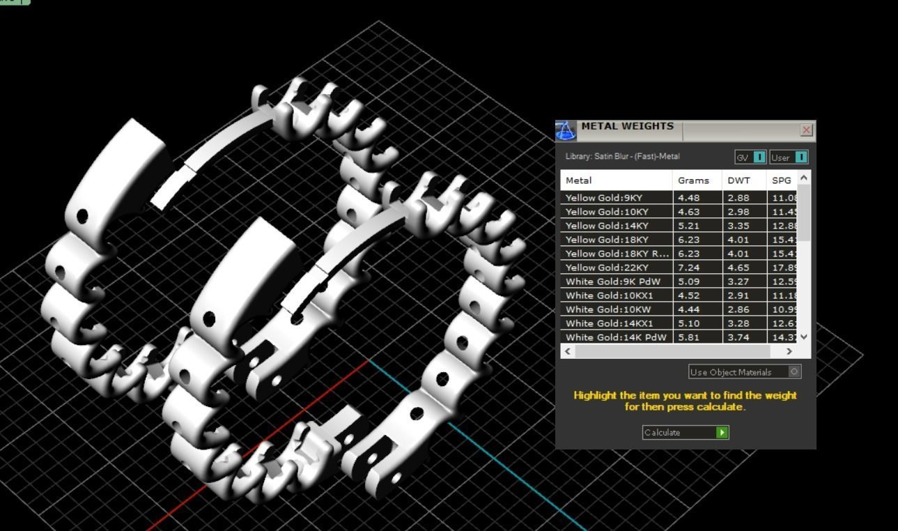earrings with stones 3D print model_5