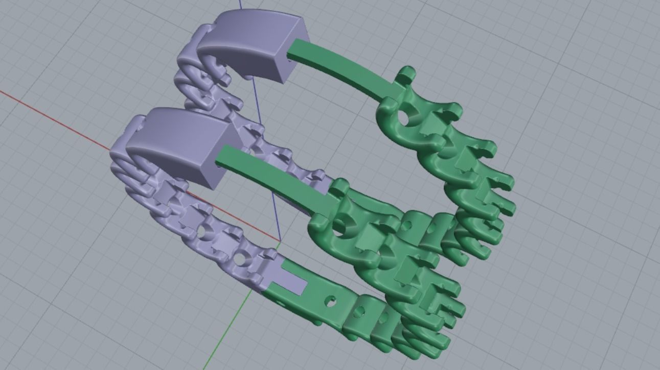 earrings with stones 3D print model_10