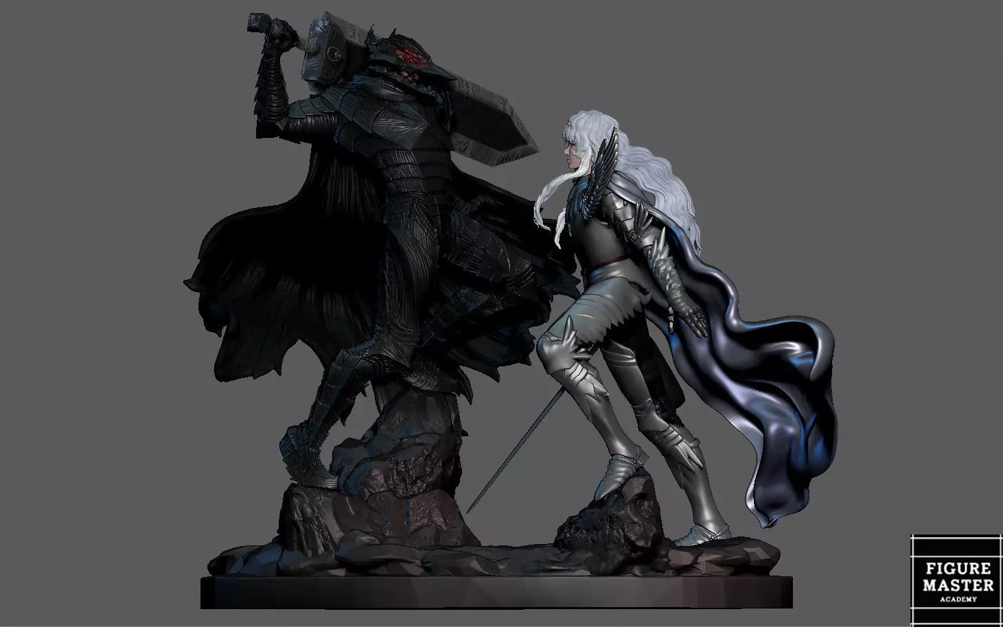 BERSERK GUTS VS GRIFIFTH FANTASY ANIME SWORD CHARACTER 3D print model_0