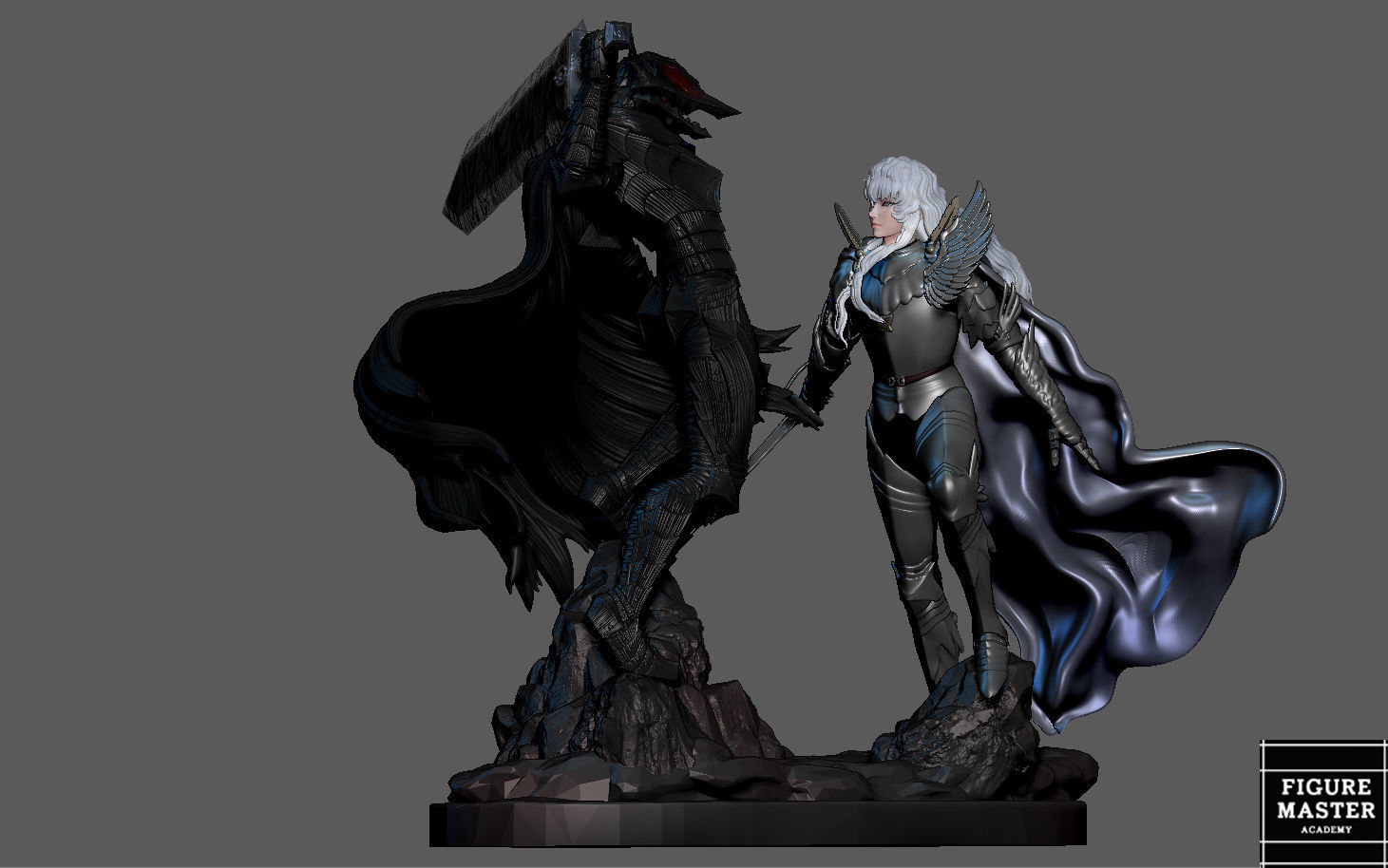 BERSERK GUTS VS GRIFIFTH FANTASY ANIME SWORD CHARACTER 3D print model_2