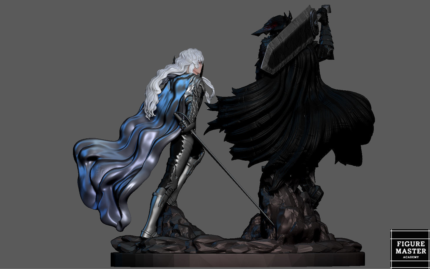 BERSERK GUTS VS GRIFIFTH FANTASY ANIME SWORD CHARACTER 3D print model_5