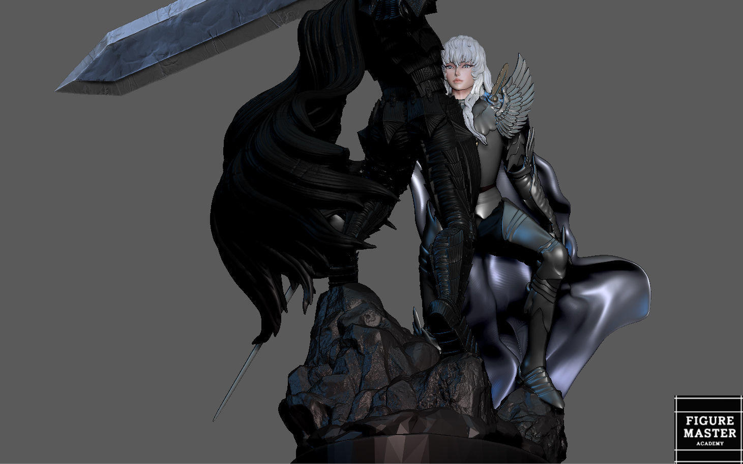 BERSERK GUTS VS GRIFIFTH FANTASY ANIME SWORD CHARACTER 3D print model_6