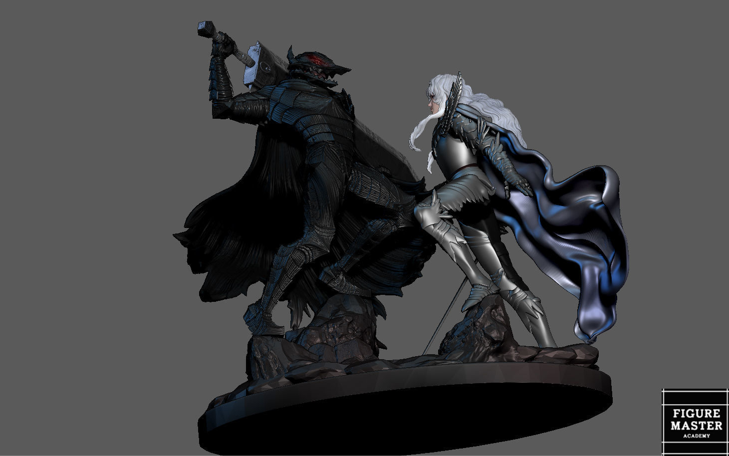 BERSERK GUTS VS GRIFIFTH FANTASY ANIME SWORD CHARACTER 3D print model_1