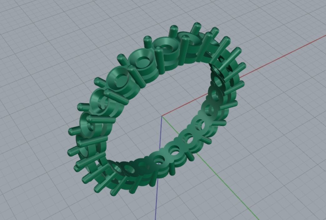 wedding ring 3D print model_9