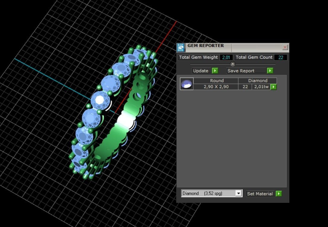 wedding ring 3D print model_4