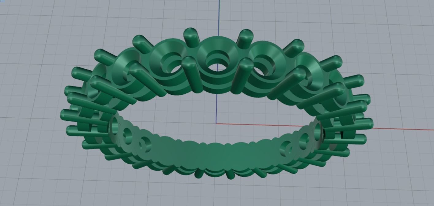 wedding ring 3D print model_8