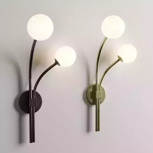 burgeon wall light Low-poly 3D model