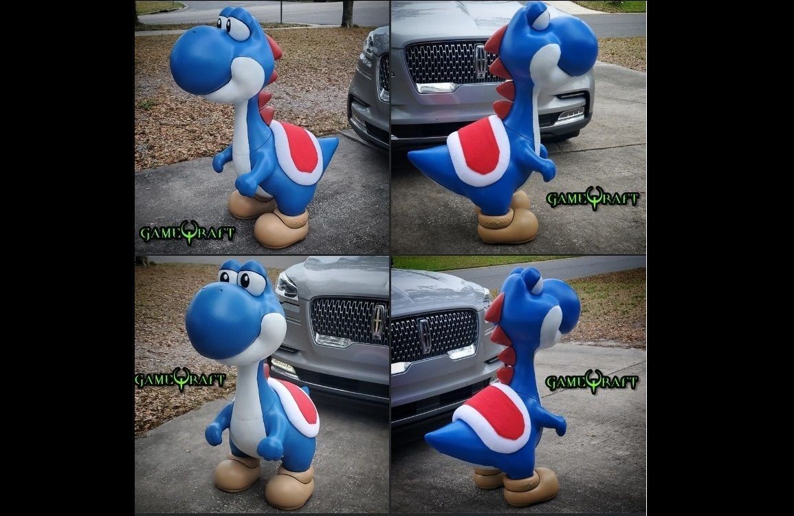 YOSHI - SUPER MARIO WORLD SNES - HD STL for 3D printing 3D print model_45