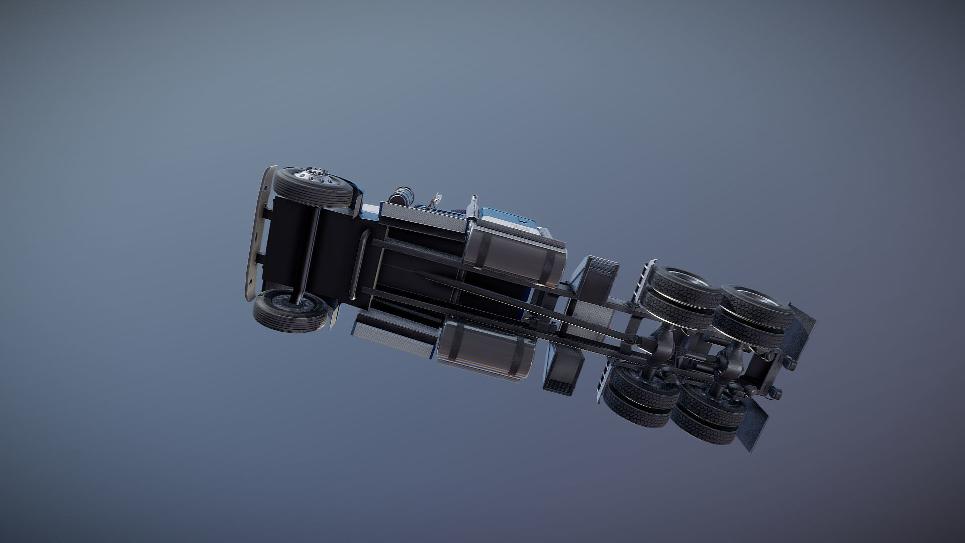 Kenworth W900 custom cab Low-poly 3D model_34