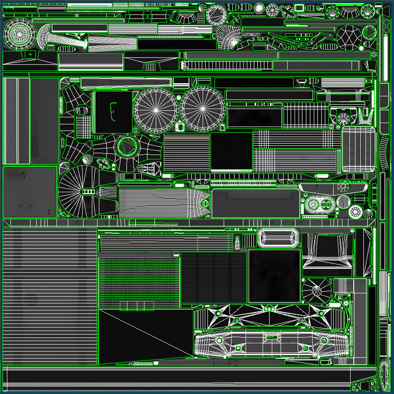 Kenworth W900 custom cab Low-poly 3D model_45