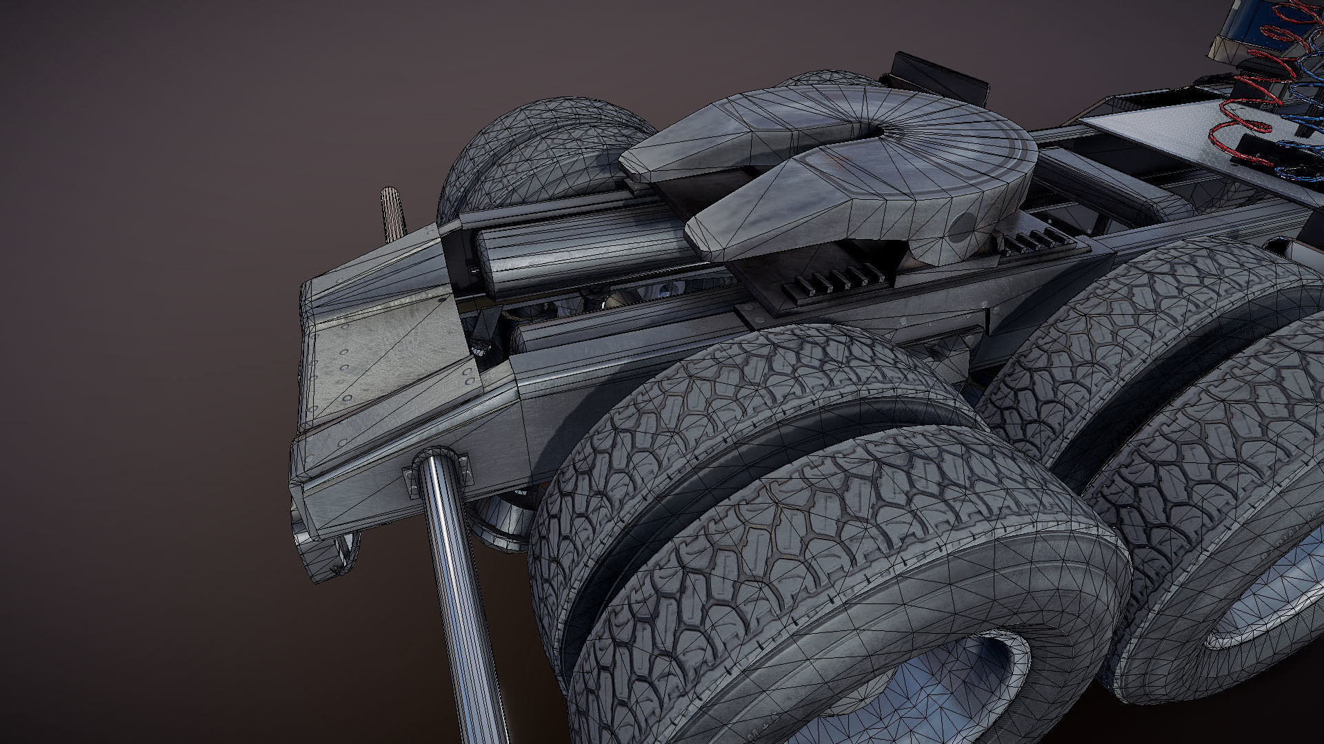 Kenworth W900 custom cab Low-poly 3D model_35