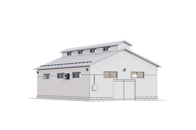 Industrial Buildings Collection Low-poly 3D model 5