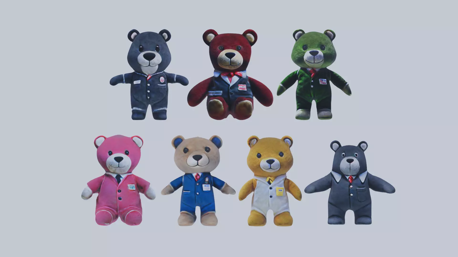 Teddybear toys 3D model_0