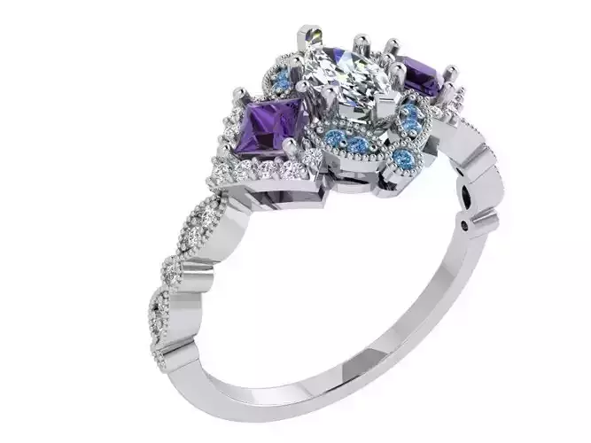 Diamond Unique Ring 3496