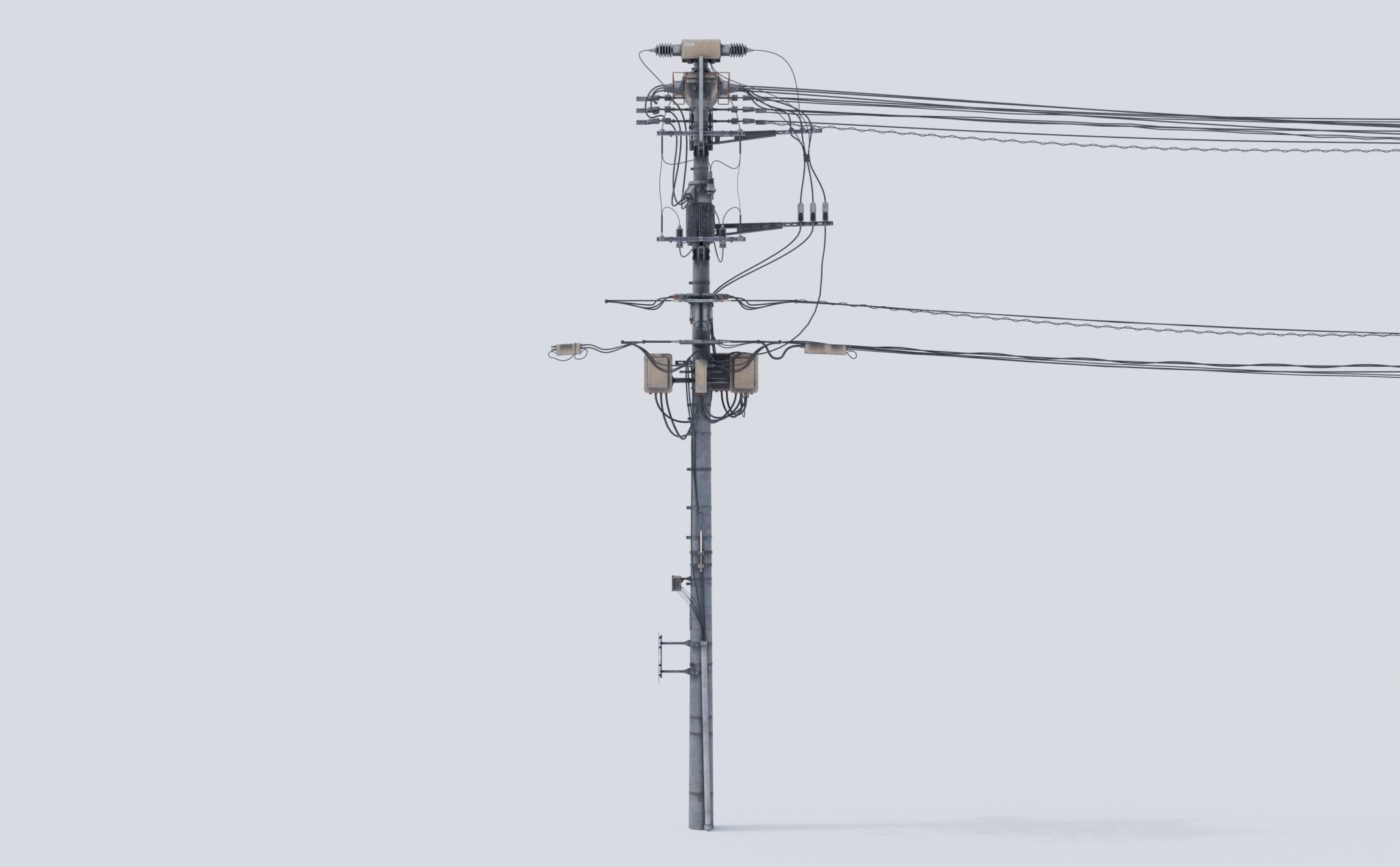 Power pole 3D model_1