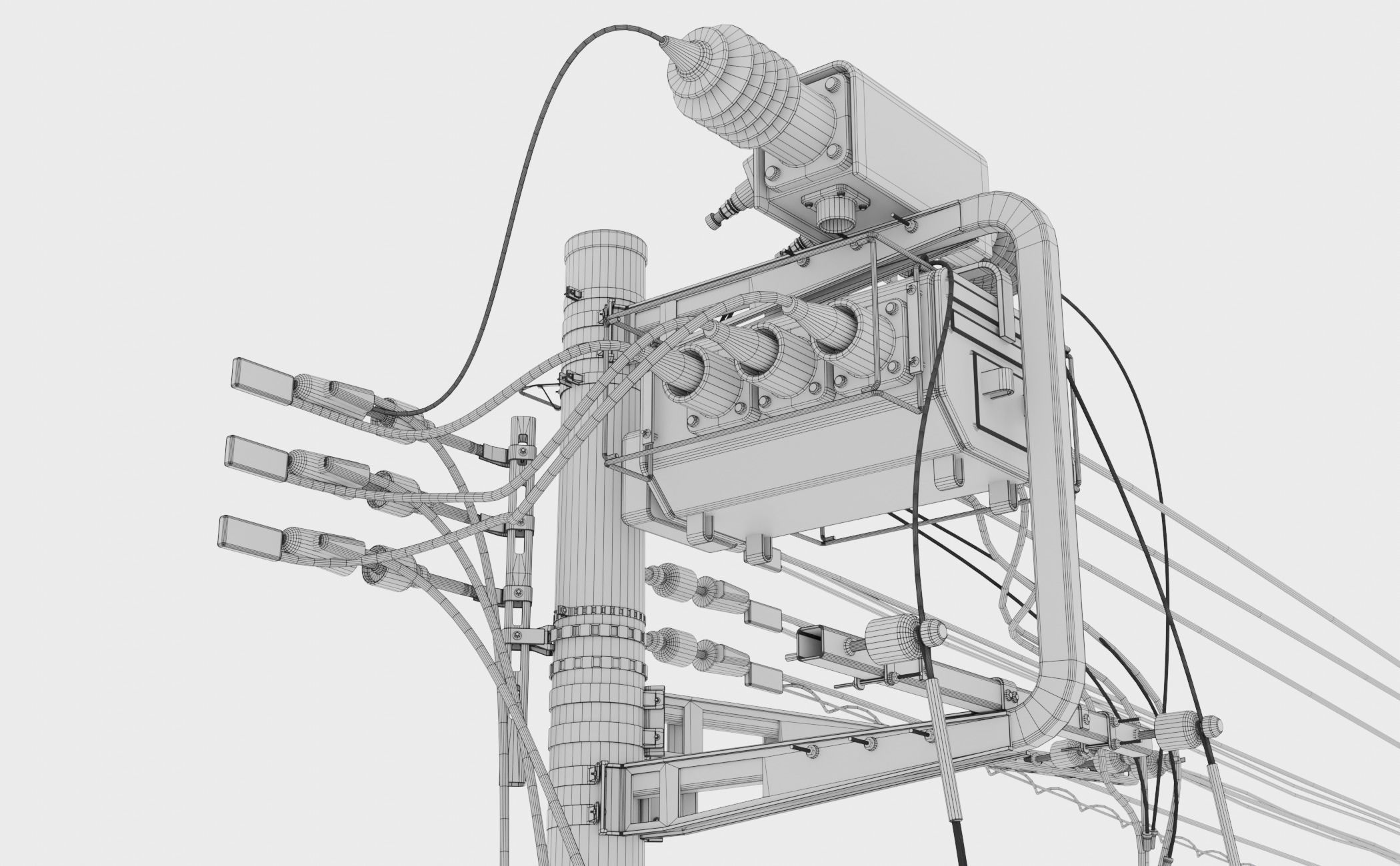Power pole 3D model_6
