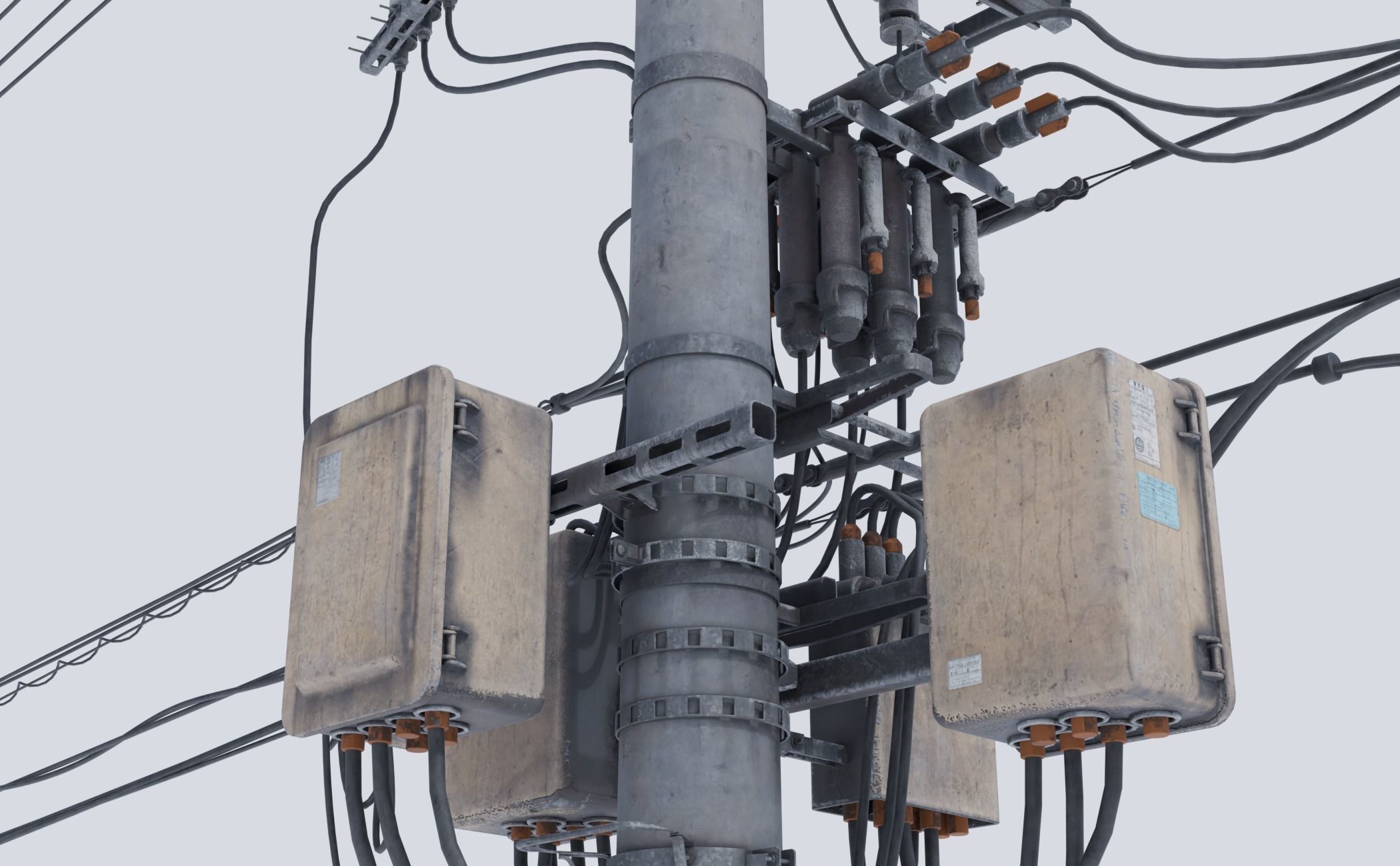 Power pole 3D model_4