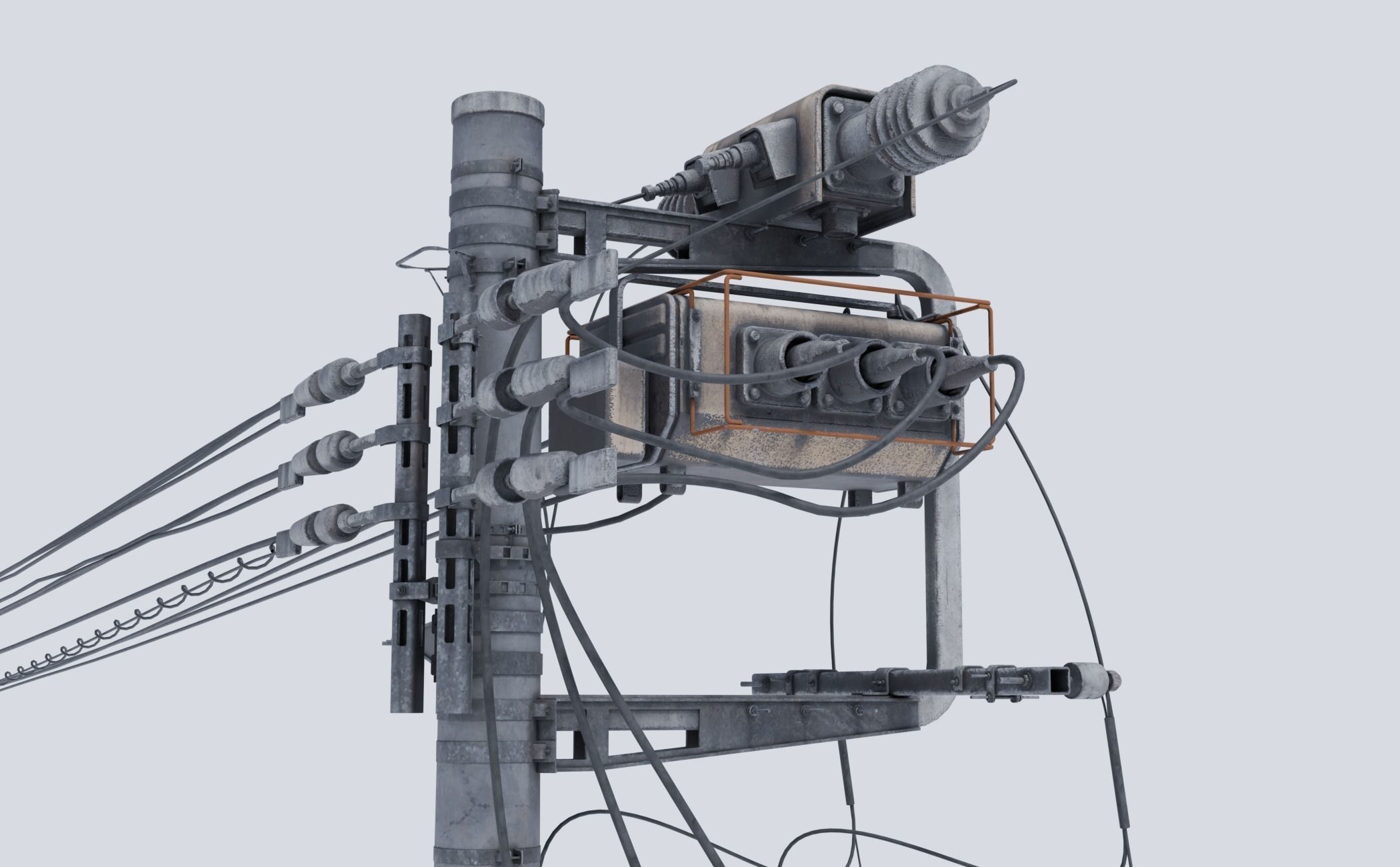 Power pole 3D model_3