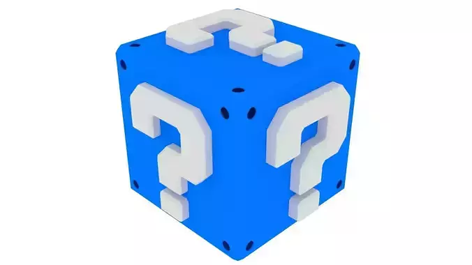Blue Super Mario Mystery Block