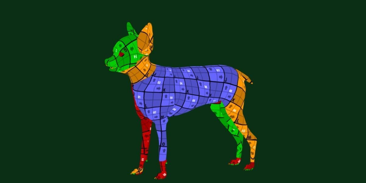 Russian Toy Terrier Dog Breed Low-poly 3D model_17